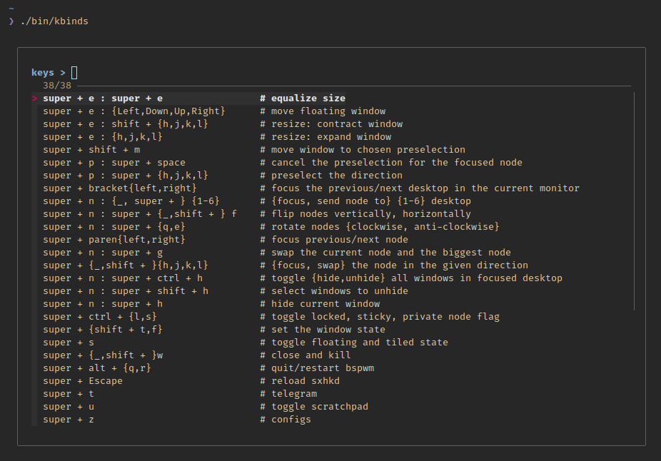 A handy sxhkd cheatsheet